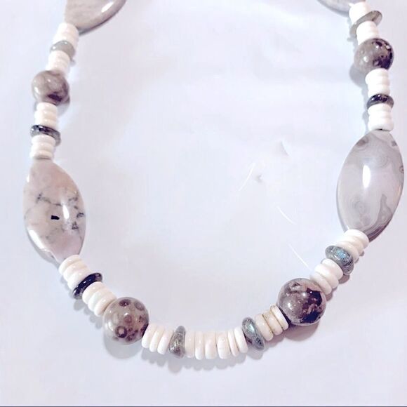 Crazy Lace Agate Necklace Approx 18” (20 Crazy Lace Stones) Gorgeous - Picture 2 of 12
